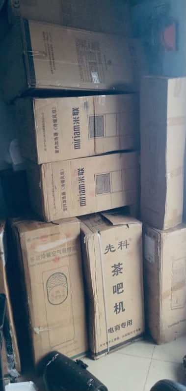 Received product cartons stacked at the Preob Market warehouse
