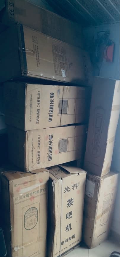 Imported cartons ready inside the Preob Market warehouse